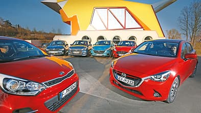 Ford Fiesta, Hyundai i20, Kia Rio, Mazda 2, Opel Corsa, Skoda Fabia