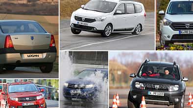 Dacia Jubiläum Collage zehn Jahre 2015