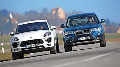 BMW X3 xDrive 35d, Porsche Macan S Diesel, Frontansicht