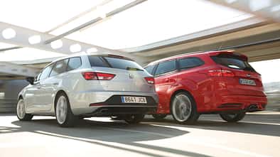 Ford Focus ST Turnier, Seat Leon ST Cupra 265, Heckansicht