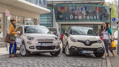 Fiat 500X 1.4 MultiAir, Renault Captur TCe 120, Frontansicht