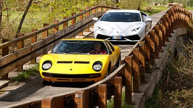 Lamborghini Miura P 400 SV, Lamborghini Huracán, Frontansicht