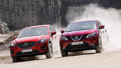 Mazda CX-5, Nissan Qashqai, Frontansicht