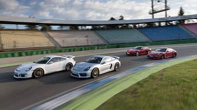 Porsche Cayman GTS, Cayman GT4, 911 Carrera GTS und 911 GT3
