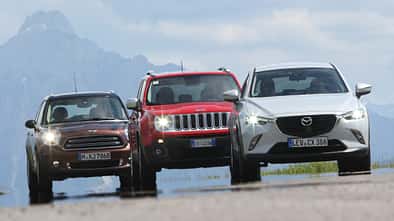 Jeep Renegade, Mazda CX-3, Mini Cooper Countryman