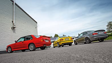BMW M3 E30, E36, E46, Heckansicht