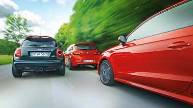 Audi S1, Mini JCW, Opel Corsa OPC, Ausfahrt