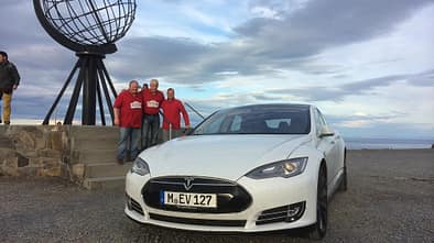 Tesla, Model S, Rekordfahrt, Rekord, Nordkap