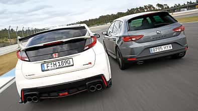 Honda Civic Type R, Seat Leon Cupra 280, Heckansicht