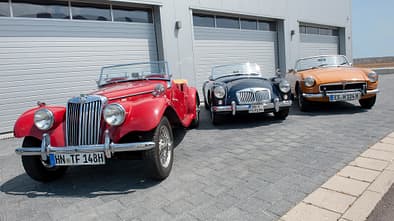 MGTF, MGA, MGB, Frontansicht