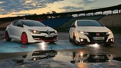 Honda Civic Type R, Renault Mégane R.S. Trophy-R, Frontansicht