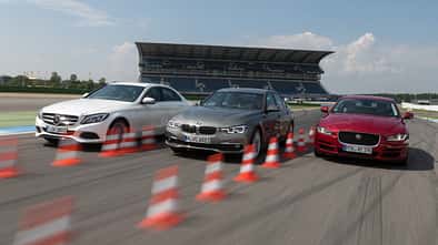 BMW 320d, Jaguar XE 20d, Mercedes C 250 d