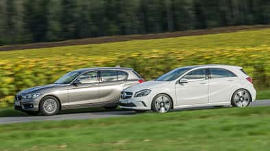 BMW 116d EDE, Mercedes A 220 d, Seitenansicht