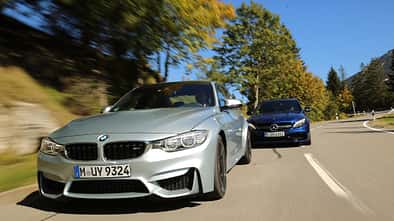 BMW M3, Mercedes AMG C63, Frontansicht