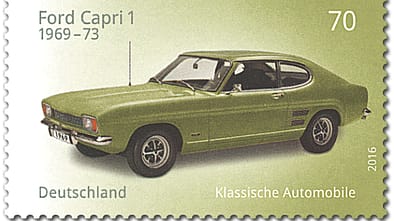 Briefmarke Klassische Automobile Ford Capri