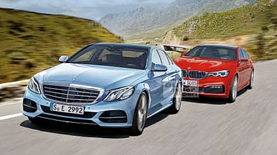 Aufmacher BMW 5er Mercedes E-Klasse Retusche