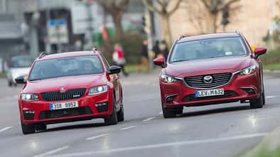 Mazda 6 Kombi Skyactiv-D 175 AWD, Skoda Octavia Combi RS 2.0 TDI 4x4