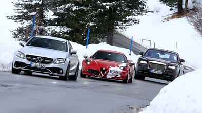 Rolls-Royce Wraith, Mercedes-AMG C 63 S Coupé, Alfa Romeo 4C