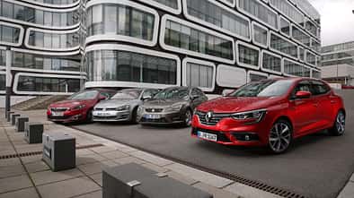 Peugeot 308 BlueHDi 150, Renault Mégane dCi 130, Seat Leon 2.0 TDI, VW Golf 2.0 TDI