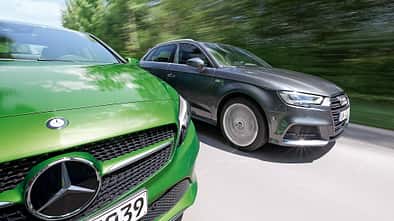 Audi A3, Mercedes A-Klasse, Kühlerhaube