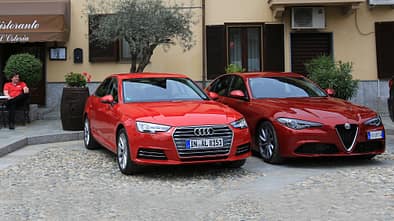 Alfa Romeo Giulia, Audi A4, Seitenansicht
