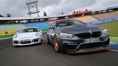 BMW M4 GTS, Porsche 911 GT3, Frontansicht