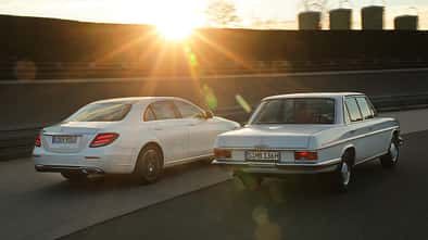 Mercedes 280 E, Mercedes E 220 d, Impression, Generationen-Treffen