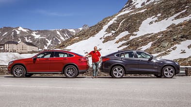 BMW X4, Mercedes GLC Coupé, Seitenansicht