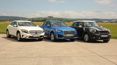 Audi Q2, Mercedes GLA, Mini Countryman, Frontansicht