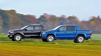 Ford Ranger 3.2 TDCi, VW Amarok 3.0 TDI, Seitenansicht