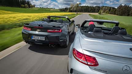 Chevrolet Camaro 6.2 V8 Cabrio Mercedes-AMG C63 Cabrio Chevrolet Camaro 6.2 V8 Cabrio Mercedes-AMG C63 Cabrio