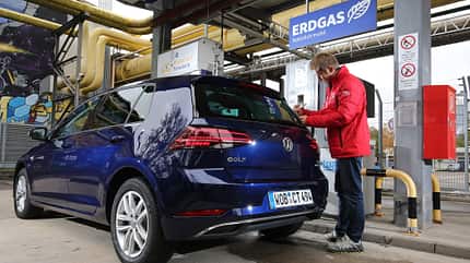 Erdgas-Autos, Audi A5 Sportback g-Tron 2.0 TFSI, Mercedes B 200 c, Opel Zafira 1.6 CNG, VW Golf TGI, Fahrbericht, ams2317 VW Golf TGI, Exterieur