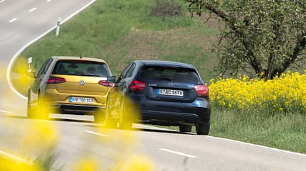 Mercedes A 200, VW Golf 1.5 TSI, Vergleichstest, ams2417 Mercedes A 200, VW Golf 1.5 TSI, Exterieur