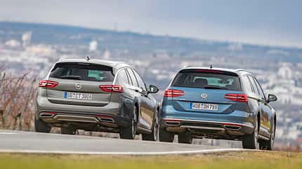 Opel Insignia Country Tourer 2.0 DI Turbo 4x4, VW Passat Alltrack 2.0 TSI 4Motion, Vergleichstest, ams0118 Opel Insignia Country Tourer 2.0 DI Turbo 4x4, VW Passat Alltrack 2.0 TSI 4Motion, Exterieur