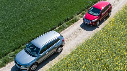 Ford Kuga 2.0 TDCi 4x4 DKG, Skoda Kodiaq 2.0 TDI 4x4 DSG, Vergleichstest, ams1218 Ford Kuga 2.0 TCCi 4x4 DKG, Skoda Kodiaq 2.0 TDI 4x4 DSG, Exterieur
