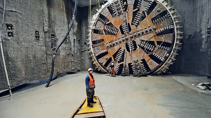 Tunnelbohrmaschine, Baumaschinen Eurasia Tunnel Istanbul