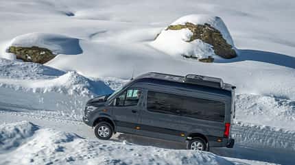 Mercedes Sprinter 319 CDI 4x4 Modelljahr 2019 Wintertest Hochgurgl Timmelsjoch …sterreich Schnee Transporter Bus Mercedes Sprinter 319 CDI 4x4 Modelljahr 2019 Wintertest