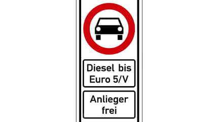 Diesel, Fahrverbot, Stadt, Stuttgart, Kraftstoff, Camping, Wohnmobile Schild Dieselfahrverbot