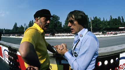 Colin Chapman - Bernie Ecclestone - GP Italien 1978 Colin Chapman - Bernie Ecclestone - GP Italien 1978