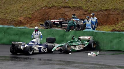 Juan Pablo Montoya - Williams - Antonio Pizzonia - Jaguar - GP Brasilien 2003 - Interlagos Juan Pablo Montoya - Williams - Antonio Pizzonia - Jaguar - GP Brasilien 2003 - Interlagos