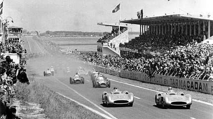 Karl Kling - Juan Manuel Fangio - Mercedes W 196 R - GP Frankreich 1954 - Reims Karl Kling - Juan Manuel Fangio - Mercedes W 196 R - GP Frankreich 1954 - Reims