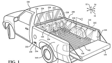 Toyota Patent, Pick-up Ladeflächenwaschsystem Toyota Patent, Pick-up Ladeflächenwaschsystem
