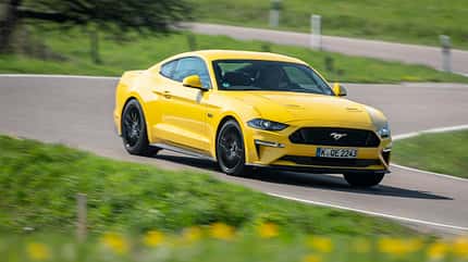 Chevrolet Camaro V8, Dodge Challenger SRT 392, Ford Mustang GT Fastback, Vergleichstest, spa0619 Ford Mustang GT Fastback, Exterieur