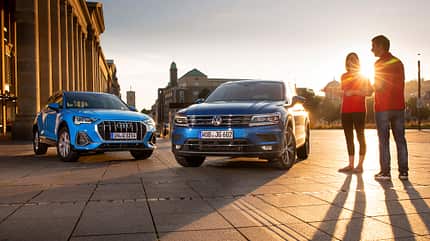 Audi Q3 45 TFSI Quattro, VW Tiguan 2.0 TSI 4Motion, Vergleichstest, ams1719, Audi, Q3 Audi Q3 45 TFSI Quattro, VW Tiguan 2.0 TSI 4Motion, Exterieur