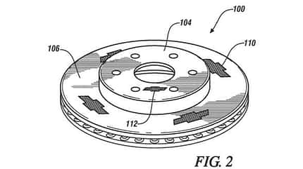 Chevrolet Bremsen-Patent Figure 1 (2019), Chevrolet-Logo auf Bremsscheiben, 2019 Chevrolet Bremsen-Patentzeichnung