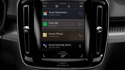 Volvo XC40 Elektro, Google Android Auto OS Volvo XC40 Elektro, Google Android Auto OS, Screen