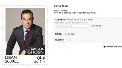 Carlos Ghosn Briefmarke Carlos Ghosn Briefmarke
