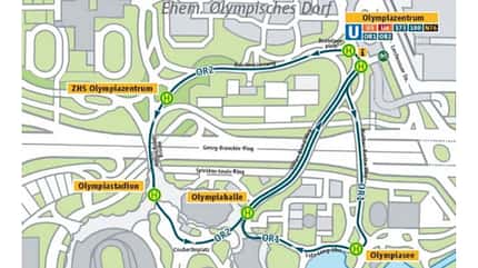 Route E.Go Mover München Olympiapark 01/2020, Route E.Go Mover München Olympiapark