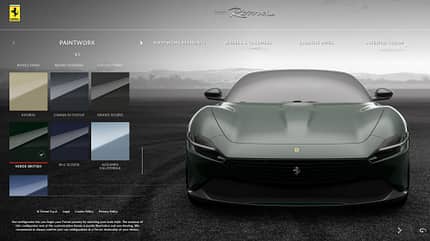 Ferrari Roma Konfigurator Ferrari Roma Konfigurator