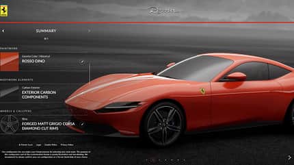 Ferrari Roma Konfigurator Ferrari Roma Konfigurator